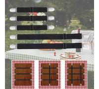 Tablecloth Clips Fasteners Straps, Perfect for Picnic Tables and Thick Tables Indoor and Outdoor, Keep Your Bed Sheets Lines Camping Clamps Secure with Our Invisible Patio Table Covers Clips in Place