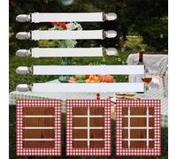 Tablecloth Clips Fasterners, Perfect for Picnic Tables and Thick Tables Indoor and Outdoor, Keep Your Bed Sheets Lines Camping Clamps Secure with Our Invisible Patio Table Covers Clips in Place