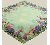 Tablecloth Easter Bunny in Grass Approx. 85 cm x 85 cm Colour: green