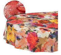 Tablecloth Fabric Washable Tablecloth Easy Care Lotus Effect Stain-Resistant and Water-Repellent for Indoor Outdoor Use Oval 180 x 140 cm Cutting Edge Art