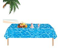 Tablecloth for Parties at the Beach - Tablecloth for Parties with "Ocean Water" Print 137 x 277 cm, Sea Theme Tablecloth | Tablecloth "Under the Sea" for Birthday Parties Themed Events Co