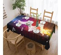 Tablecloth For Rectangular Tables Color Music Notes2 Printed Table Cloths 54 X 72 Inch Waterproof Oil-Proof,Washable Table Cloth Cover For Kitchen Dinning Room Tabletop Decoration 137x183cm