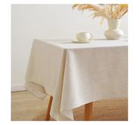 Tablecloth Hemp Rope lace European Style Tablecloth Coffee Table Cloth Suitable for Multiple Scenes Machine Washable (90×90)(L)