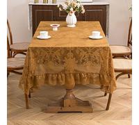 Tablecloth Lace Dining Table Cover Kitchen Table Cloth for Restaurant Spring Summer Holiday Outdoor Farmhouse Rustic Banquet Party Birthday 55x70.8in