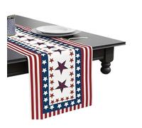 Tablecloth Memorial Day Table Runner Slip-Proof Linen Fabric Vintage Table Cloth For Dining And Placemat Independence Day Decoration