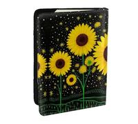 Tablecloth pattern Passport Holder for Travel - Passport Case for Men & Women Travel Document Organizer Credit Cards Case, Sunflower, One Size