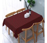 Tablecloth Rectangle Clan Lindsay Lindsey Scottish Tartan Plaid Polyester Fabric Table Cloth, Water Resistant & Wrinkle Free Table Cover for Kitchen and Dining Room Tabletop 54"x72" (4-6 Seats)