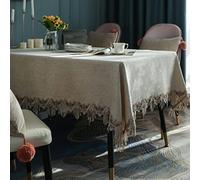 Tablecloth Rectangle Classic Solid Color Chenille Table Cloth, Luxurious Simple Floral Lace Decoration Table Cover, (Color : C, Size : 54 * 87inches)