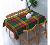 Tablecloth Rectangle Taste of Scotland Clan Buchanan Tartan Plaid Polyester Fabric Table Cloth, Water Resistant & Wrinkle Free Table Cover for Kitchen and Dining Room Tabletop 54"x72" (4-6 Seats)