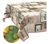 Tablecloth, Washable, Easy Care, Lotus Effect, Dirt and Water-Repellent for Indoor and Outdoor Use, 100 x 140 cm with Hem (Edged), Wine