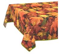 Tablecloth, Washable, Easy Care, Lotus Effect, Dirt and Water-Repellent for Indoor and Outdoor Use, 100 x 140 cm with Hem (Edged), Autumn Maple
