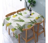 Tablecloth Wipeable PVC Plastic, Happy Sukkot Holiday Huts Endless Etrog Lulav Ara,Table Cloth Wipe Clean Wipe Clean Waterproof Square Table Cover Protector for Kitchen Picnic Outdoor Indoor 183x137cm