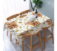 Tablecloth Wipeable PVC Plastic,Highland Cow Cute Rustic Farm Animal Cow and Flowe,Table Cloth Wipe Clean Wipe Clean Waterproof Square Table Cover Protector for Kitchen Picnic Outdoor Indoor 183x137cm