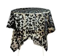 Tablecloth with Embroidered Butterflies Breathable Sheer for Indoor Outdoor Use Tablecloth Celebration