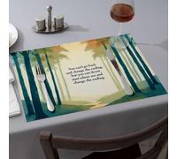 Tablecloth You Can'T Change The Past, But You Can Change The Future Dining Place Mats Premium Kitchen & Dining Home Decor(4PCS)