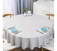 tableclothNappe Rectangulaire Toile Ciree Epaisse Anti Chaud Nappes Imperméable et Anti Taches Diamètre Rond Vert Clair 180cm