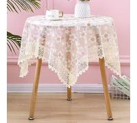 Tablecloths For Rectangle And Square Tables Kitchen Tablecloth For Dinner Parties Macrame Lace Tablecloth For Wedding Restaurant Party Banquet Decoration(J,60x60cm(24x24inch))