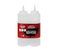 Tablecraft 12 oz Clear Heavy Duty Squeeze Bottle (2 Pack)