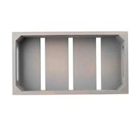 TableCraft 12897 Half Size Gastronorm Crate, Gray Painted Wood Display Crate for Buffet and Tabletop Presentation, Rectangular Serving Crate, 12.75 x10.375 x 2.75 in, Commercial Display Use