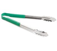 Tablecraft 3716G Food Safe 16" Green Vinyl Coated Tong Catering Serving Tong
