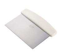 Tablecraft 4103W ABS Handled Stainless Steel Dough Scraper, 6", White