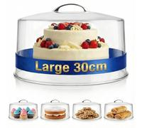 Tablecraft Cake Dome Lid 30cm - Clear Plastic Cake Cover for Storage and Display - Durable Transparent Cake Dome Without Base - Ideal Cake Stand Lid, Cake Cover, Cake Storage, Party or Kitchen Use