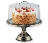 Tablecraft Cake Stand and Plastic Cover with Metal Handle, 33 x 33 x 35 cm