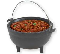 TableCraft Cast Iron Mini Round Kettle Server 16oz / 470ml - Oven Proof Miniature Cast Iron Stew Pot