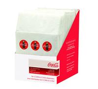 Tablecraft CC326 Coca-Cola Napkins (100 Pack), Half, Red