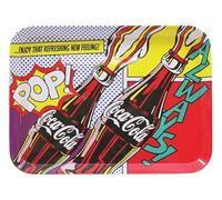 Tablecraft CC390 Coca-Cola Pop Graphic Serving Tray, 15" by 11", Multicolor