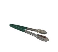 Tablecraft Colour Coded Stainless Steel Tongs 12inch Green | Buffet Tongs, Multipurpose Tongs, Food Service Tongs, Scalloped Tongs