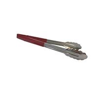 Tablecraft Colour Coded Stainless Steel Tongs 12inch Red | Buffet Tongs, Multipurpose Tongs, Food Service Tongs, Scalloped Tongs