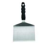 Tablecraft Contemporary Tool Turner, Stainless Steel, Black Ergonomic handle, 11.5 cm x 16 cm, Silver