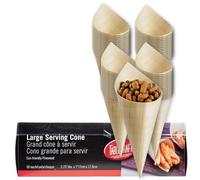 Tablecraft Disposable Serving Cone, Bamboo, Multi-Colour, 2.75" dia. x 7" / 7cm x 17.8cm