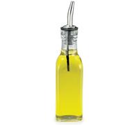 Tablecraft Oil & Vinegar Bottle with Stainless Steel Pourer 6.3oz / 177ml | Oil Drizzler, Vinegar Drizzler