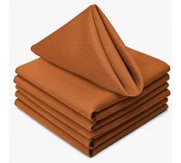 TableLinensforLess 17"x17" Polyester Cloth Napkins, Set of 6 (Copper) | Easy-Care, No-Iron Finish, Superior Color Retention, Machine Washable