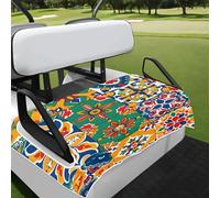 Tablerazzi Mexican Talavera Tile Golf Cart Seat Covers, Mexican Tile Soft Golf Cart Seat Blanket, Golfs Carts Towel Blanket Fits 2-Seat Golfs Carts, 51" x 31"