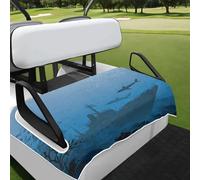 Tablerazzi Underwater World Golf Cart Seat Covers, Sharks Pirate Ship Soft Golf Cart Seat Blanket, Golfs Carts Towel Blanket Fits 2-Seat Golfs Carts, 51" x 31"