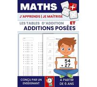 Tables d'addition et additions posées: Exercices progressifs pour maîtriser les tables et apprendre à poser des additions. Avec méthode et corrigés. Calcul mental. (Les 4 opérations posées)