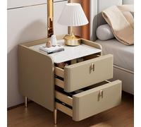 Tables de chevet avec tiroir de rangement, table de chevet au design géométrique pour chambre et salon, pieds fuselés, 40 cm