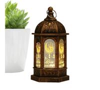 Tables Lantern Centerpieces, LED Castle Vintage Lamp, Decorative Lantern Candle Light, Home Indoor Bedside Desk Table Accessory, for Living Rooms Offices Gardens Altars Thanksgiving Holiday Party