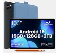 Tablet, 10.1" Android 15 Tablet with A733 Octa-core Processor, 16GB RAM 128GB ROM (Up to 2 TB), 800 x 1280 Resolution, Wi-Fi 6 & Bluetooth 5.2, 6000mAh Battery, Tablets PC with Stand Case & Stylus
