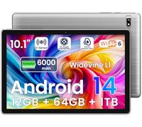 Tablet 10.1 Inch Android 14 Tablet Octa-Core, 12GB RAM + 64GB ROM 1TB Expansion, 2+8MP Camera, BT5, Tablets PC 2.4/5G WiFi 6.1080 IPS FHD Screen, Tablets Android Gifts for Men Women