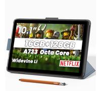 Tablet 10.1" Inch Android 15, Octa-core Processor, 16GB RAM 128GB ROM (Up to 2 TB), 800 x 1280 Resolution, Wi-Fi 6 & Bluetooth 5.2, 6000mAh Battery, Tablet PC with Stand Case & Stylus, Orange
