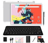 Tablet 10.1" Octa-Core Android 11 Tablet, 64GB Storage Tablet with Keyboard, Stylus, Dual 13MP+5MP Camera, WiFi, Bluetooth, GPS, 512GB Expand Support, IPS Full HD Display(Sliver)