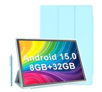 Tablet 10 Inch Android 14 Tablets With Case 6GB RAM+32GB ROM+1024GB Expand, 6000mah Battery Tableta, 2MP+8MP Dual Camera WiFi-6 10.1'' IPS HD Touch Screen, Android Tablet Incloud Case Stylus (Blue)