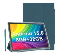 Tablet 10 Inch Android 14 Tablets With Case 6GB RAM+32GB ROM+1024GB Expand, 6000mah Battery Tableta, 2MP+8MP Dual Camera WiFi-6 10.1'' IPS HD Touch Screen, Android Tablet Incloud Case Stylus (Navy)