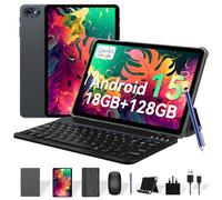 Tablet 10 Inch Android 15 - Gemini AI Android Tablets 18GB+128GB/2TB, 10.1 Inch Tablet with Pen and Keyboard, 6000mAh, FHD, 5G WiFi, Bluetooth 5.0, GPS, OTG, Office, Gaming, 2 Years Warranty