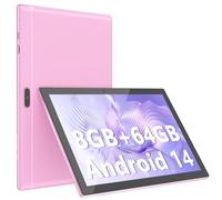 Tablet 10 Inch Tablet, Android 14 Tablets 8GB RAM 64GB ROM 1024GB Expand Tableta 2MP+ 8MP Camera WiFi Tablet Computer 10.1 IN Tablet IPS 10" HD Display 6000mAh Long Battery Life Tabletas (Pink)