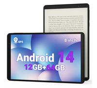 Tablet 8 Inch Android 14 Tablet with Built-in GPS, E-Reader, 12GB RAM, 64GB ROM (1TB Expansion), 8MP Camera, 2.0GHz Processor, 2.4GHz & 5GHz Wi-Fi/BT5.0, N8 Tablets with FHD Screen for